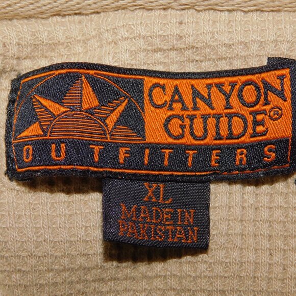 Canyon Guide Outfitters Mens XL Camo Camouflage Long Sleeve Waffle Henley Shirt - Picture 5 of 12